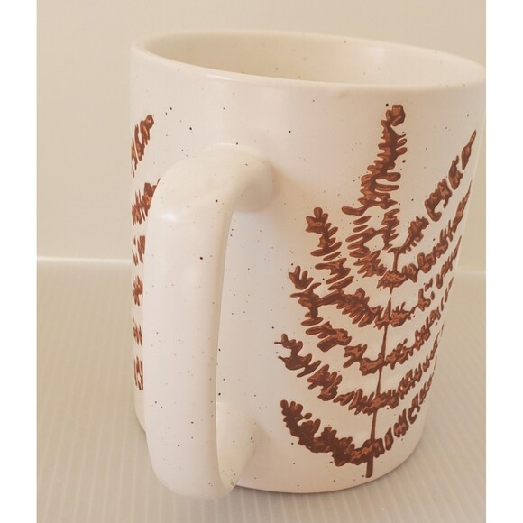 The Old Pottery Company Large Coffee Mug Farmhouse Fern Leaf Autumn Tea Cup 20oz - Picture 5 of 7